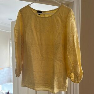 Talbots Gold Relaxed Blouse with Long Sleeves